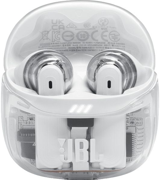 Наушники TWS JBL Tune Flex 2 призрачно-белый, вкладыши/внутриканальные (трансформер), Bluetooth, адаптивное шумоподавление