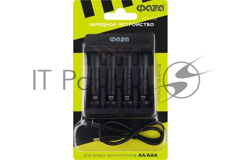Устройство зарядное B-95USB Ni-Cd/Ni-MH (4хAA/4хAAA/1х9В) индикатор зарядки питание от USB кабель MicroUSB-USB в комплекте ФАZА 5038899