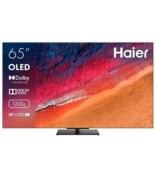 Телевизор Haier 65" DH1VNXD00RU S9 черный OLED 4K UHD 120Hz Smart TV Android 3GB/32GB