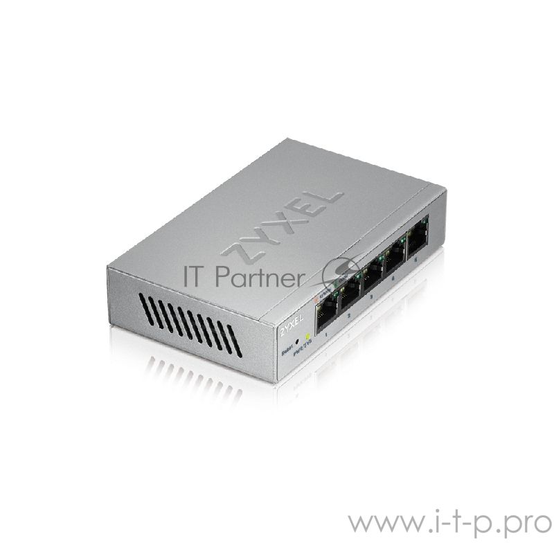 Коммутатор ZYXEL GS1200-5 Smart 5-port GbE Web Managed Switch, VLAN, IGMP, QoS, Link Aggregation