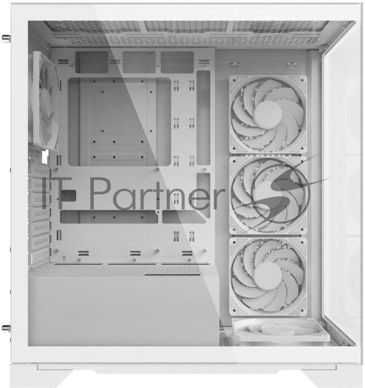 Компьютерный корпус XPG INVADER X WHITE (INVADERXMT-WHCWW) Mid-Tower Gaming ATX PC Case with Panoramic View, Tempered Glass Panels, and RGb Lighting Black