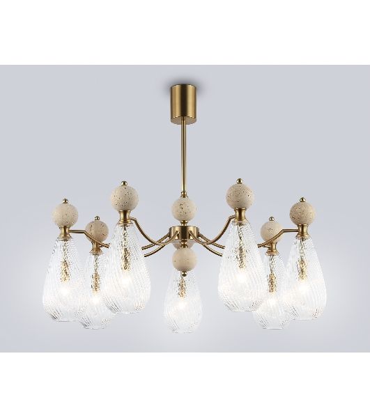 Люстра Ambrella light LH53287/7 BS/CL латунь/прозрачный E14*7 max 40W D815*900