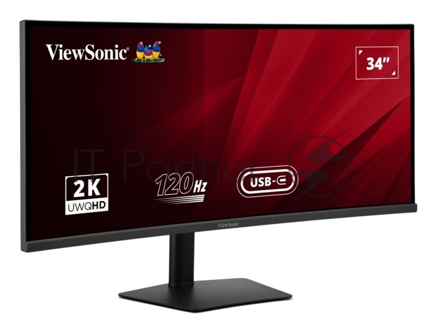 Монитор ViewSonic 34" VA3420C-2 черный VA LED 21:9 HDMI M/M матовая HAS Piv 300cd 178гр/178гр 3440x1440 120Hz DP 2K USB 8.4кг