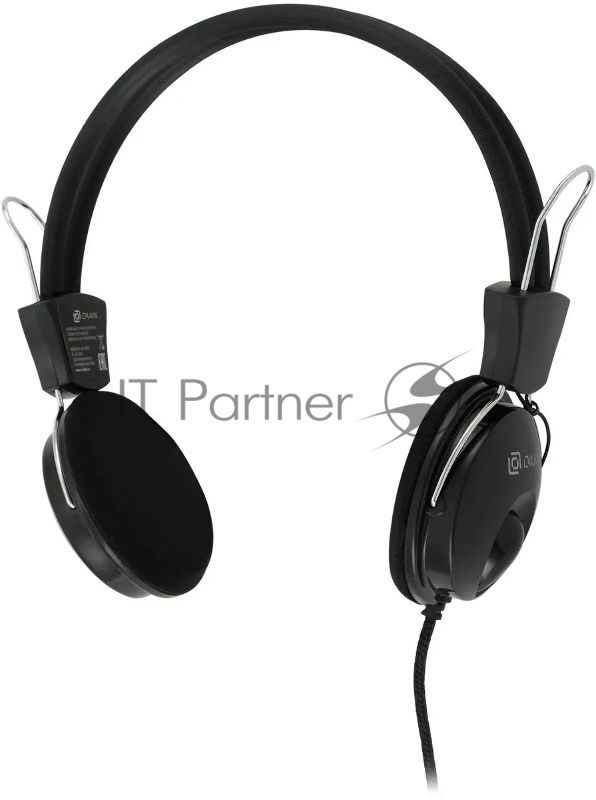 Проводные наушники Oklick HS-M200 черный, накладные, Jack 3.5 мм
