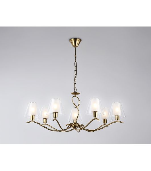 Люстра Ambrella light LH57093/7 BS/FR латунь/белый матовый E14/7 max 40W D840*790