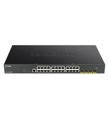Коммутатор D-Link DGS-1250-28XMP/RU/A1A, 24×1 Гбит/с + 4×10 Гбит/с SFP+, управляемый
