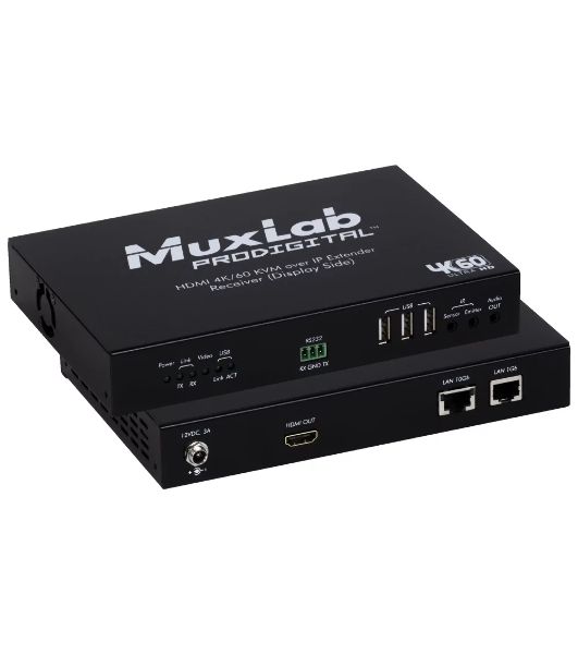 Приемник HDMI KVM OVER IP MuxLab 500760-RX-KVM поддержка 4К60 (SDVoE)