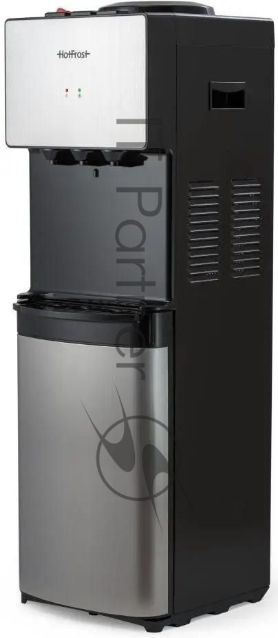 Кулер для воды Hotfrost V400BS, верхняя загрузка, нагрев 90 °С, охлаждение 10 °С, серебристый/черный