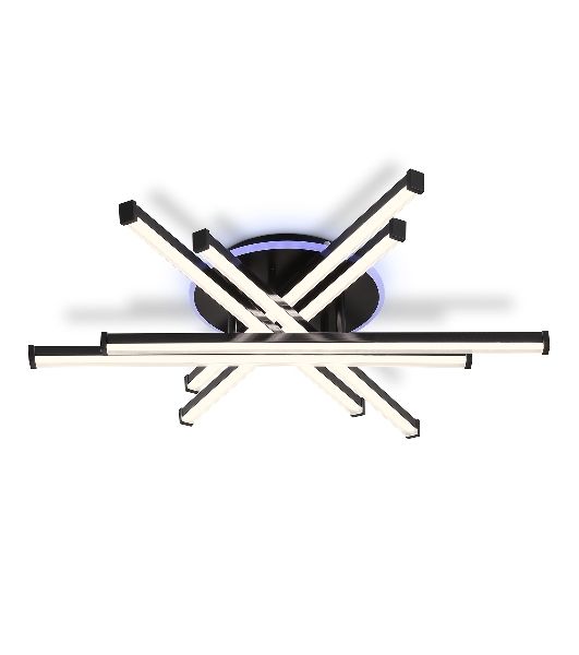 Потолочный светодиодный светильник Ambrella light FL6272 BK черный 76W 3000K-6400K+RGB 700*615*135 (ПДУ ИК)