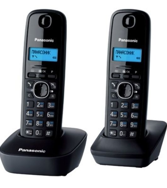 Телефон беспроводной (DECT) Panasonic KX-TG1612RUH (серый) Доп трубка в комплекте,АОН, Caller ID,12 мелодий звонка,поиск трубки