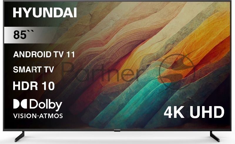 Телевизор Hyundai 85" H-LED85BU7007 черный LED UHD 60Hz Smart TV