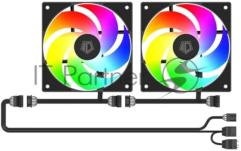 Корпус Case ID-Cooling VIEW 500 ARGB Black mATX/win TG/3 fans/Gen2 Type C/CPU 162mm/GPU 407mm/no PSU