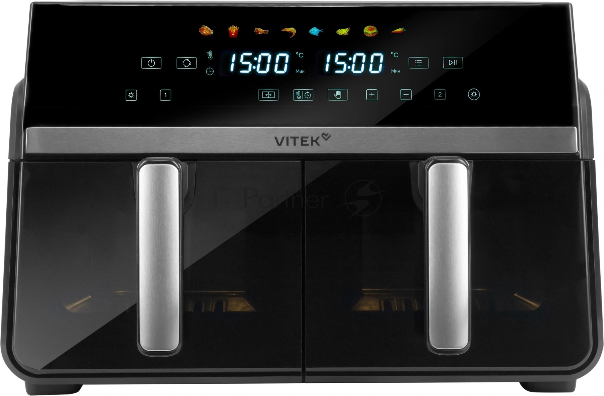 Аэрогриль Vitek VT-AF1001 черный, 2400 Вт, 10 л, сенсор, 8 программ
