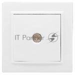 Розетка телевизионная TV 1-м СП Минск 75Ом 5-862МГц бел. Basic EKF ERA00-027-10