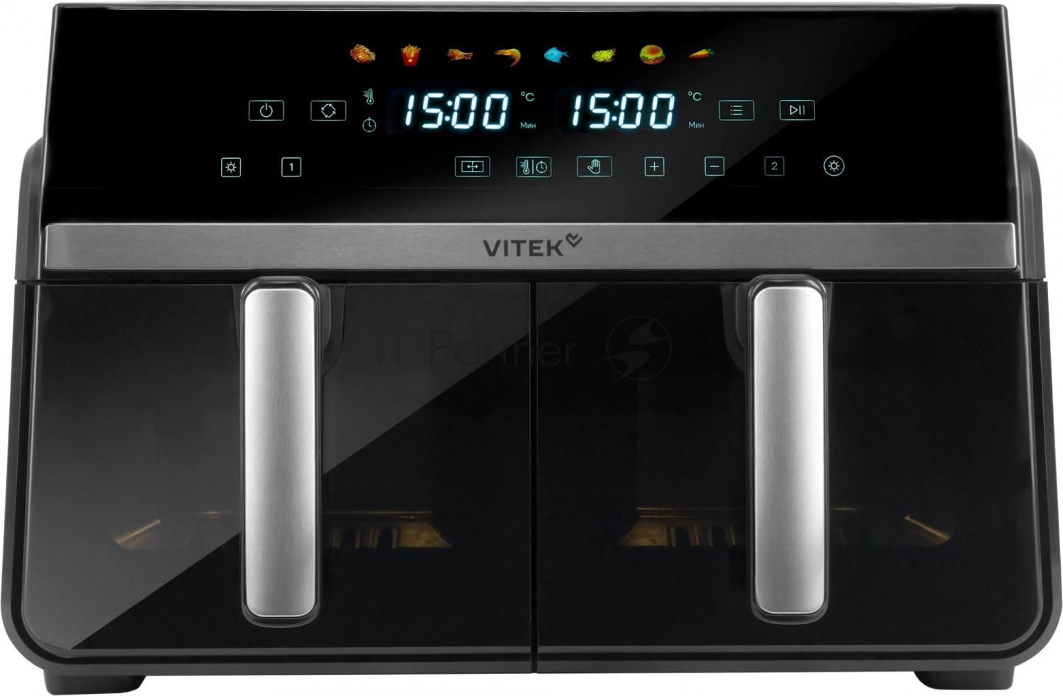 Аэрогриль Vitek VT-AF1001 черный, 2400 Вт, 10 л, сенсор, 8 программ
