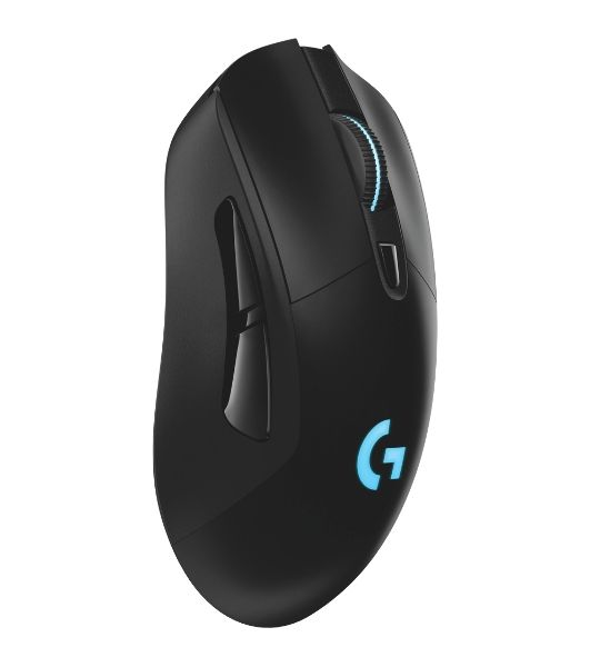 Мышь игровая Logitech G703 Lightspeed черная, сенсор 100-25600dpi (Hero25K), беспроводная 2.4GHz + USB 1,8м, 5 программируемых кнопок + колесо прокрутки, RGB-подсветка, под правую руку