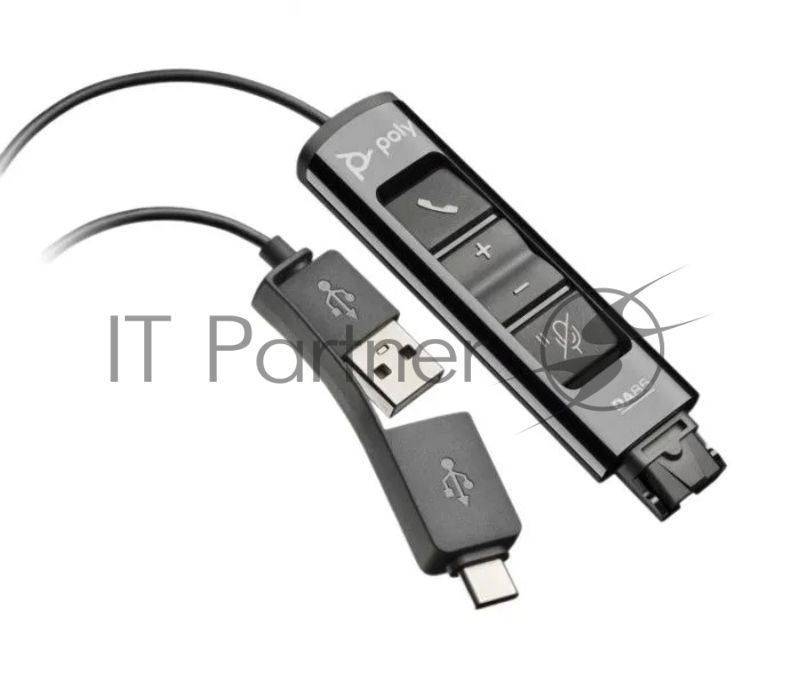 Адаптер USB Plantronics DA85, USB-A & USB-C TO QUICK DISCONNECT