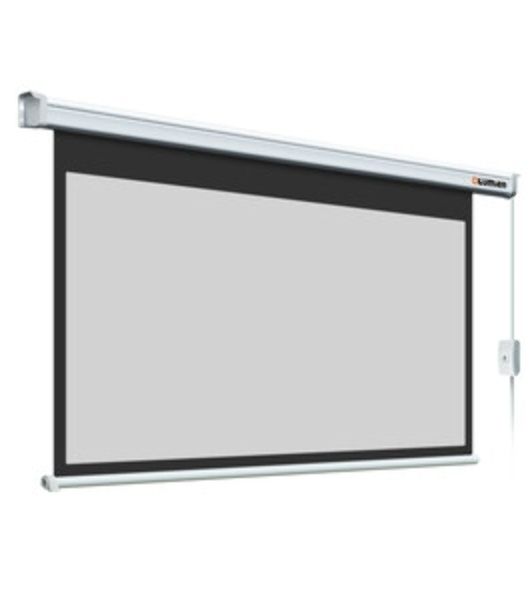 Экран с электроприводом Lumien Master Control 174х240 см (раб. область 130х232см) (104") High Contrast черная кайма сверху 40 см 16:9