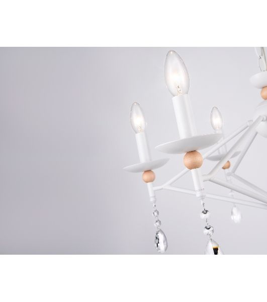 Светильник Ambrella light TR9596/6 WH белый E14/6 max 40W D660*880