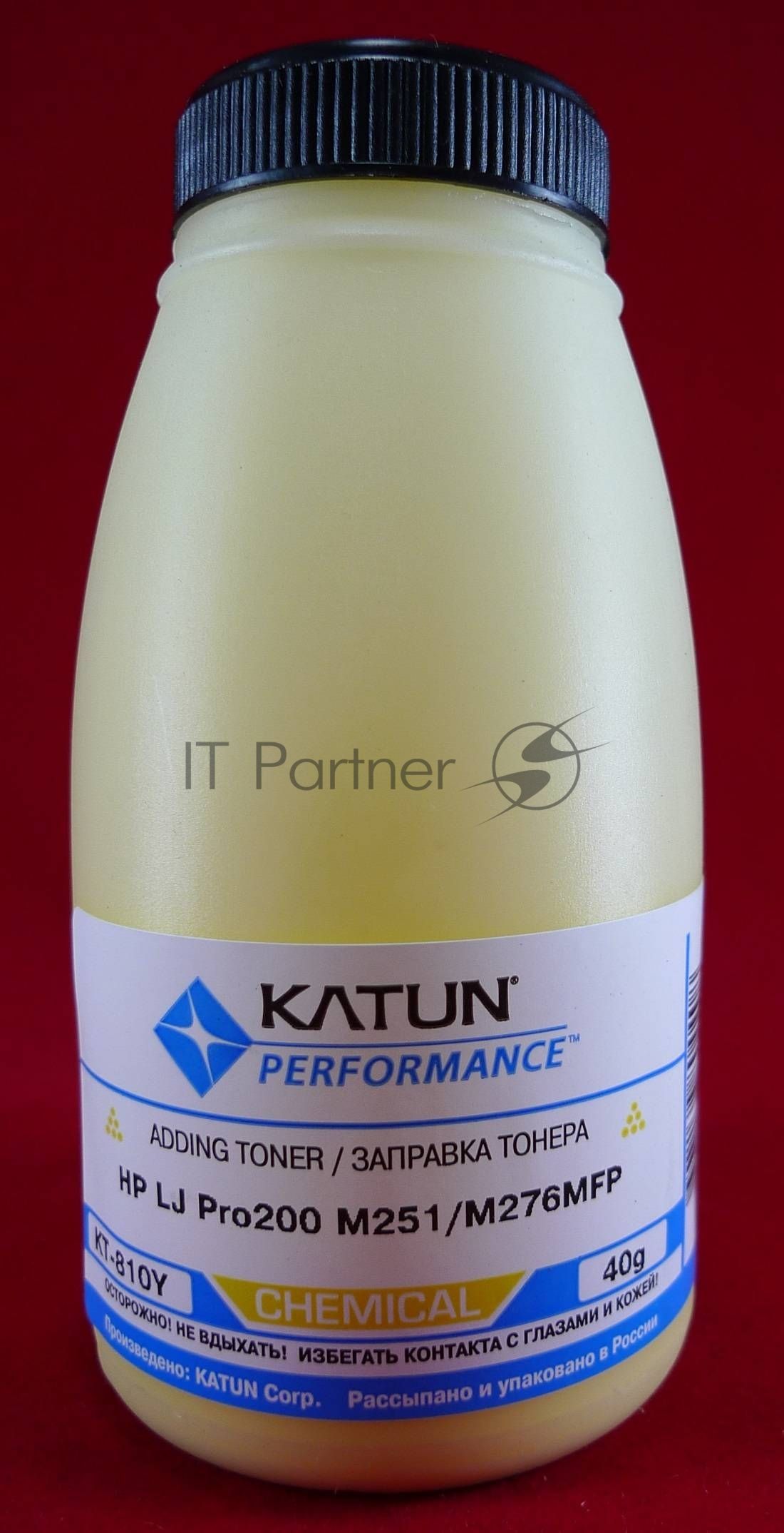 Тонер HP LJ Pro200 M251/M276MFP Yellow, химический (фл.40г.) Katun фас. России