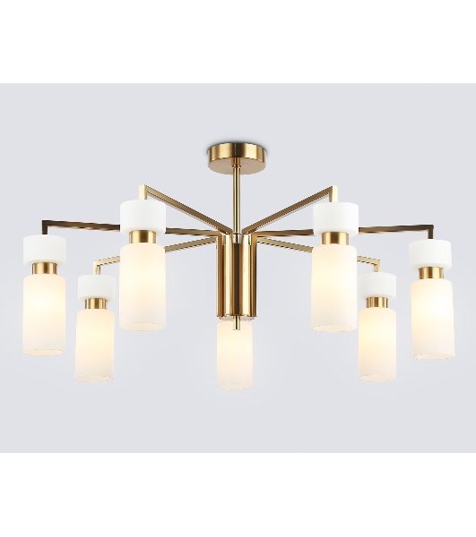 Люстра Ambrella light LH56126/7 BS/FR латунь/белый матовый E14*7 max 40W D705*350