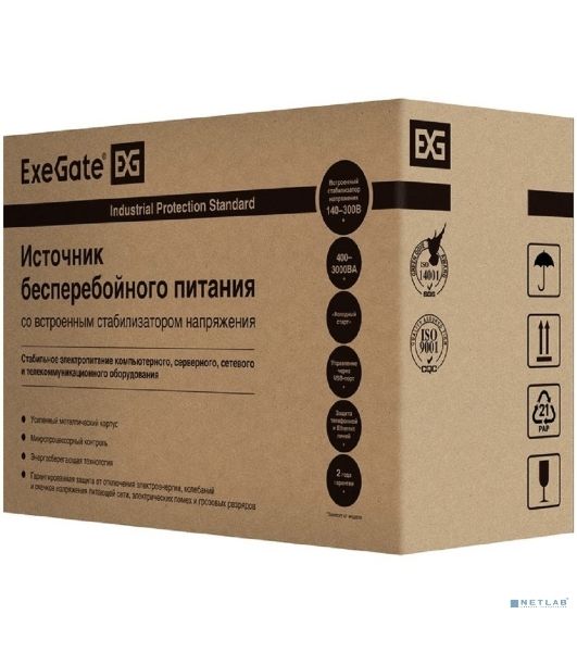 Источник бесперебойного питания ExeGate SpecialPro Smart LLB-2200.LCD.AVR.EURO.RJ 2200VA/1300W, LCD, AVR, 4 евророзетки, RJ45/11, черный