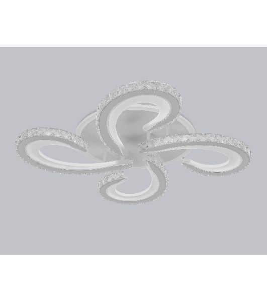 Потолочный светодиодный светильник Ambrella light FA1702/4 WH/CH белый/хром 121W 3000K-6400K 560*560*90 (ПДУ РАДИО 2.4G)