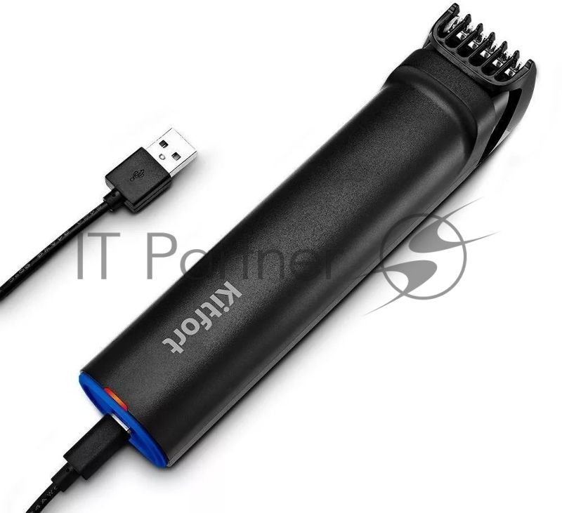 Триммер Kitfort КТ-3140-3 черный/синий 5Вт (насадок в компл:7шт)