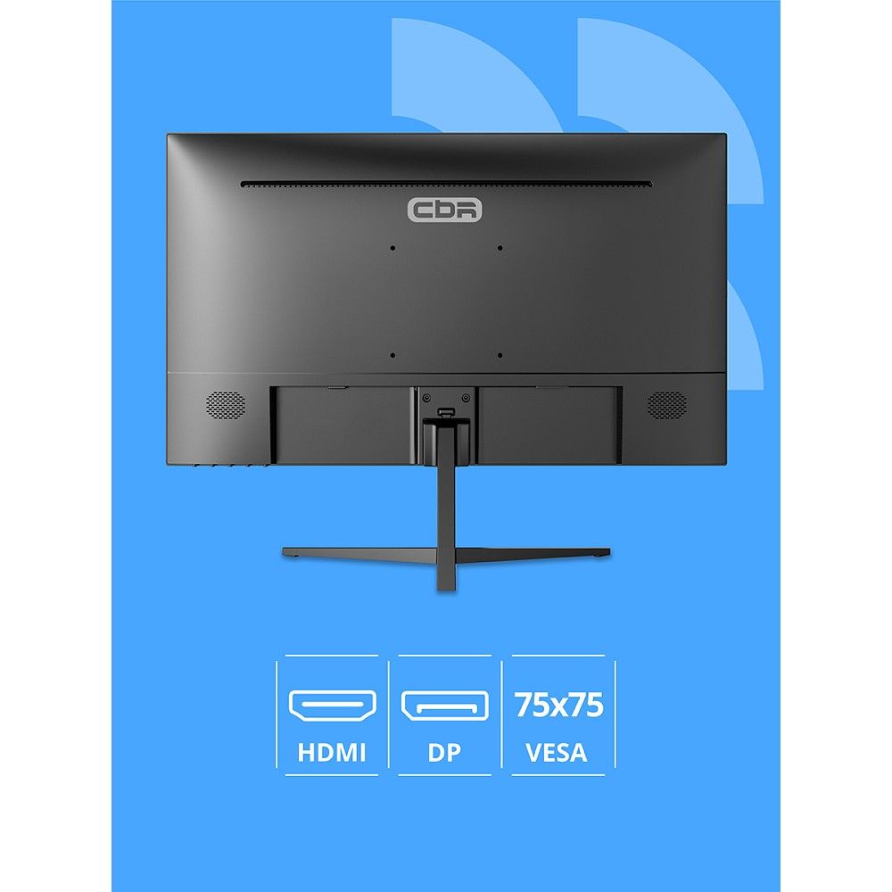 Монитор 27" CBR ME-2709 IPS 1920x1080, 100 Гц, 5 мс, 16:9, 250 кд/м², VGA, HDMI, DP, 3.5 Jack, динамики (2×3 Вт), HDR10, FreeSync, черный