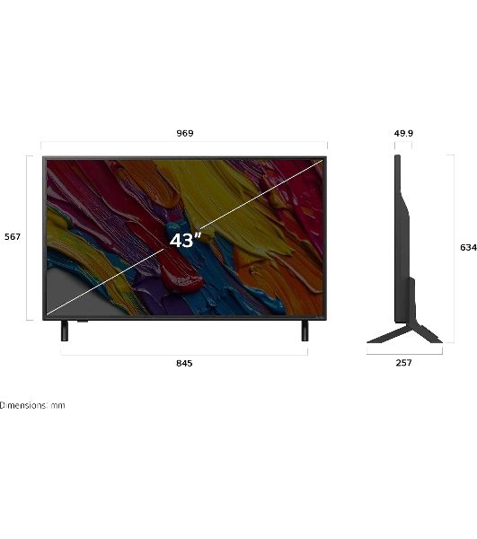 Телевизор LG 43" 43QNED82A6B черный титан QNED Edge LED 4K UHD 120Hz Smart TV 2GB/8GB