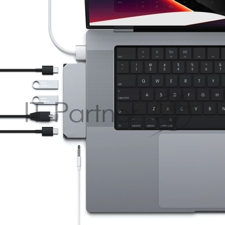 Док-станция Satechi ST-UCPHMIM, USB Type-C, USB 3.0/USB Type-C/RJ-45/Mini jack, USB