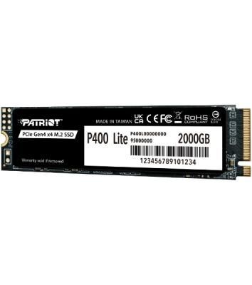 Накопитель SSD Patriot PCIe 4.0 x4 2Tb P400LP2KGM28H P400 Lite M.2 2280