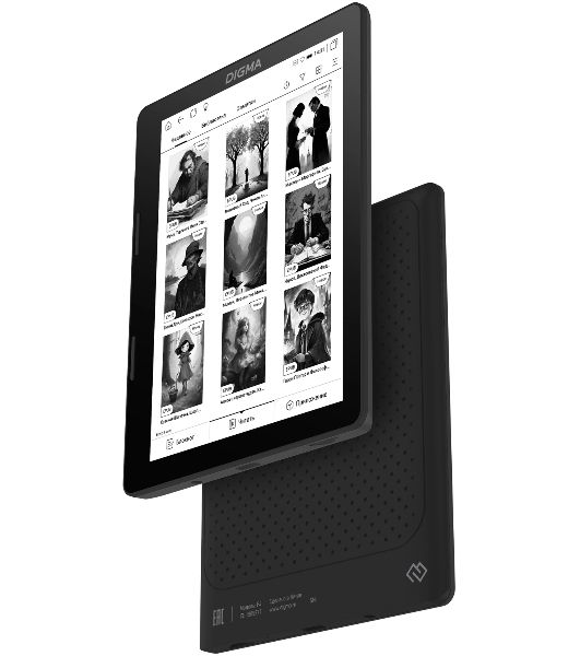 Электронная книга Digma F4 5.83" E-ink HD Carta 680x920 Touch Screen 1.2Ghz 1Gb/8Gb/SD/microSDHC/подсветка дисплея черный