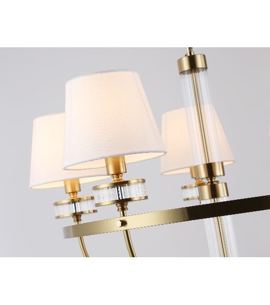 Люстра Ambrella light LH71251/5 BS/WH латунь/белый E14/5 max 40W D700*990