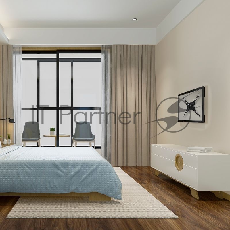 Кронштейн для телевизора Buro MF1 черный 13"-60" макс.25кг настенный поворот и наклон