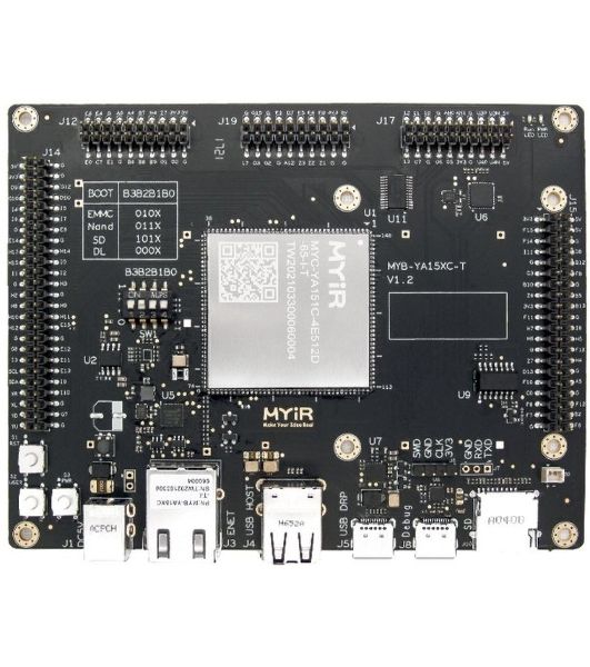 Плата разработки Myir MYD-YA151C-4E512D-65-I-T MYC-YA15XC-T CPU Module as Controller Board, ST STM32MP1 MPU based on 650MHz Single or Dual Arm Cortex-A7 and 209MHz Cortex-M4 Cores,256MB/512MB DDR3L, 256MB Nand Flash/4Gb eMMC, 32KB EEPROM, Power Management