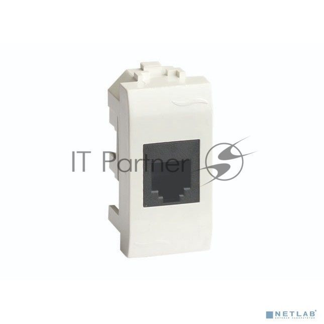 Компьютерная розетка Dkc 76457B RJ45 кат.5e экран., 8P8C, Brava, белая, 1мод (кратно 10 шт)