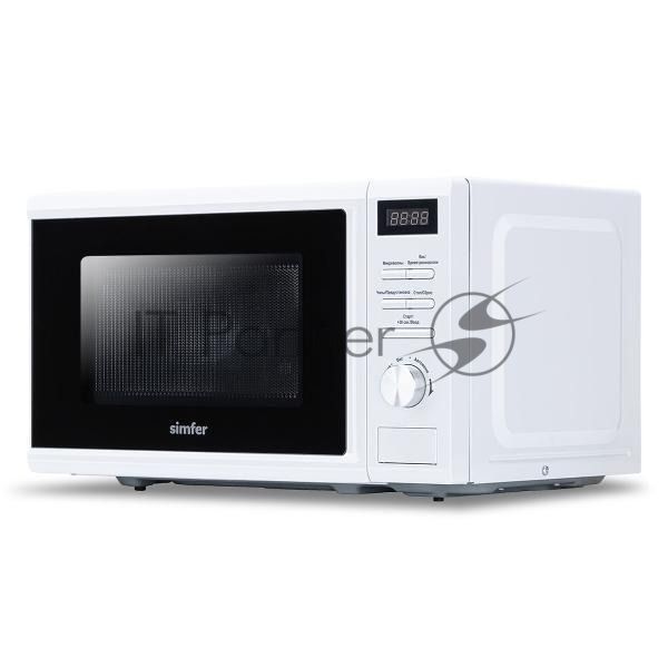 Микроволновая печь Simfer MD2250 белый, 20 л, 700 Вт, переключатели - кнопки, поворотный механизм