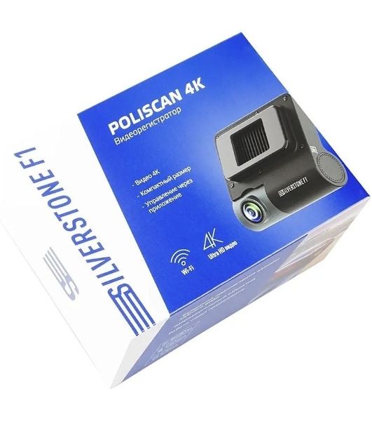 Видеорегистратор SilverStone F1 A85-SHD POLISCAN 4K, 3840x2160, 3.16", Wi-Fi, G-сенсор