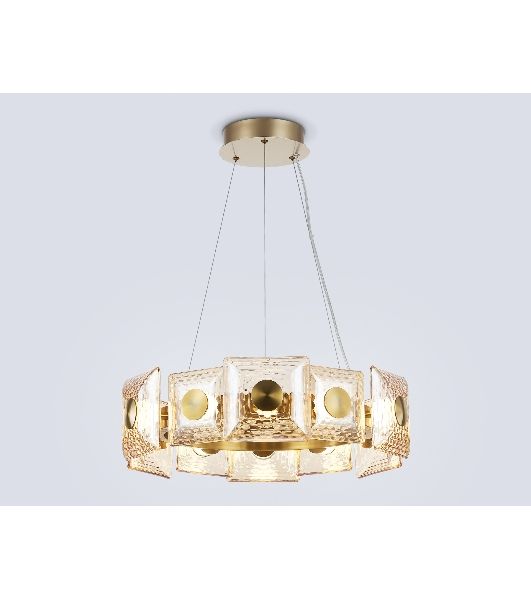 Светильник Ambrella light LH31021 BS/TI латунь/янтарь 56W 3000K D570*150