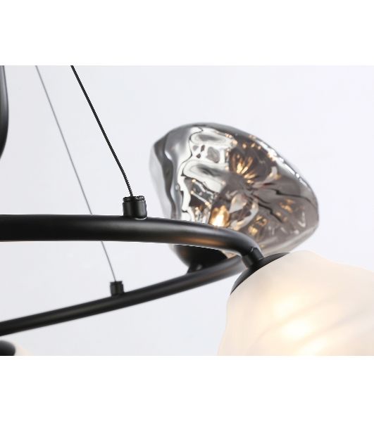 Светильник Ambrella light LH15003/6 BK/FR/SM черный/белый матовый/дымчатый G9*6 max 40W D630*1150