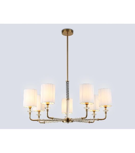 Люстра Ambrella light LH71503/7 BS/FR латунь/белый матовый E14*7 max 40W D840*640