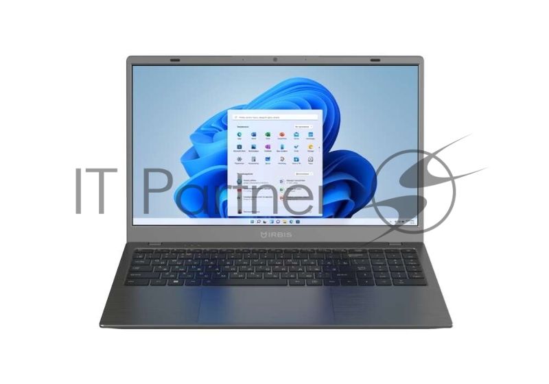 Ноутбук IRBIS GroovyBook 15 Core I5-1240P, 16GB+512GB NVME SSD,15,6"LCD 1920*1080 IPS, AX101 WIFI, Front camera: 2MP,TPM2.0, 7.7V 6000mha battery, TYPE C full function, with RJ45,Windows 11 Pro RUS,Grey