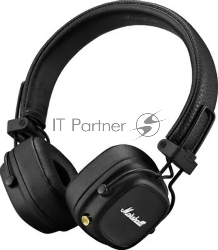 Беспроводные/проводные наушники Marshall Major IV черный, накладные, Bluetooth + проводной, беспроводная зарядка, до 80 ч