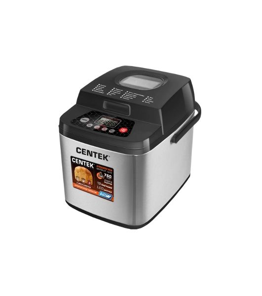 Хлебопечка Centek CT-1410 чёрный, 650 Вт, 0.75 кг, 19 программ