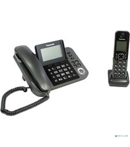 Телефон беспроводной (DECT) Panasonic KX-TGF310RUM, серый металлик