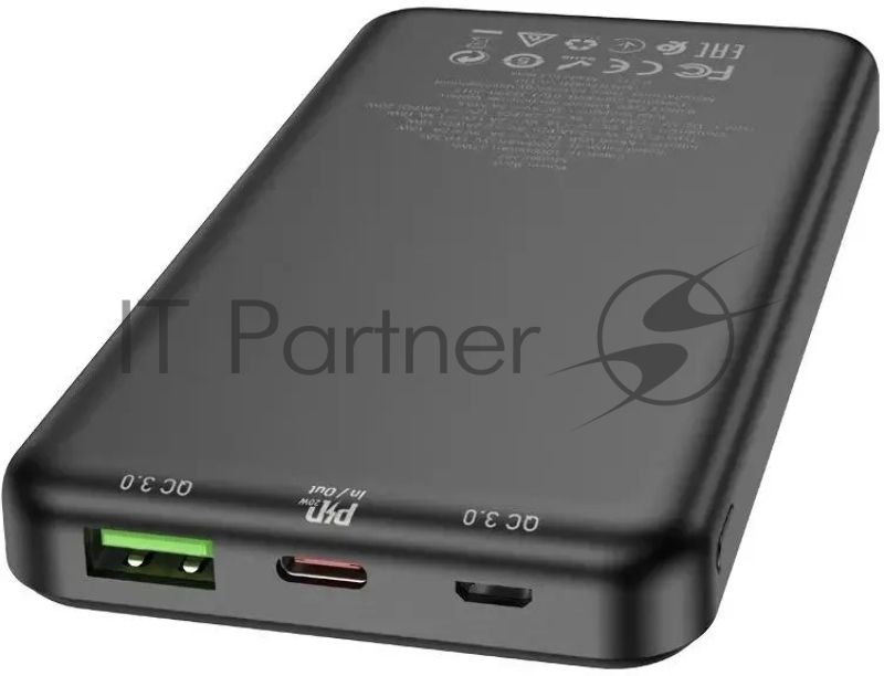 Портативный аккумулятор Hoco J87 Tacker 10000mAh QC3.0/PD3.0 20W 3A USB-A/USB-C черный