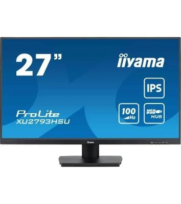 Монитор 27" Iiyama ProLite XU2793HSU-B6 IPS 1920x1080, 100 Гц, 1 мс, 16:9, 250 кд/м2, 1xHDMI, 1хDP, 2xUSB, 1x3.5 мм, черный