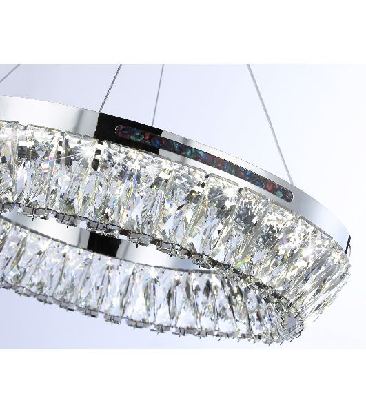 Светильник Ambrella light TR5022 CH/CL хром/прозрачный 3000K/4200K/6400K 47W D500*540 (Без ПДУ)