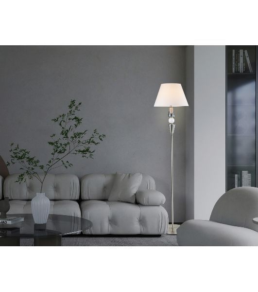 Светильник Ambrella light LH75265 SN/FR сатин никель/белый матовый E27 max 60W D360*1560